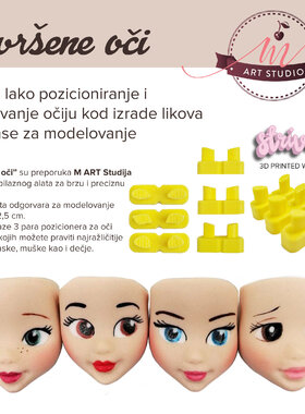 Set pečata modelovanje i poziciranje očiju kod figurica