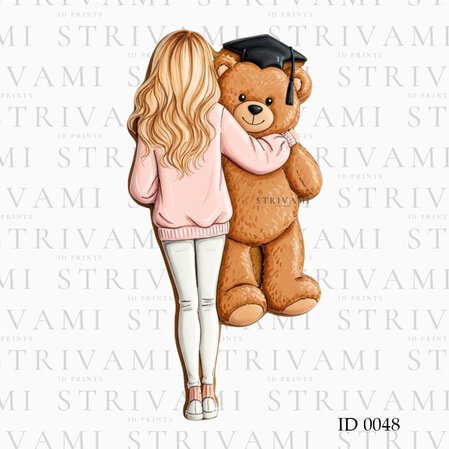 Devojka sa plišanim medom modla za kolače