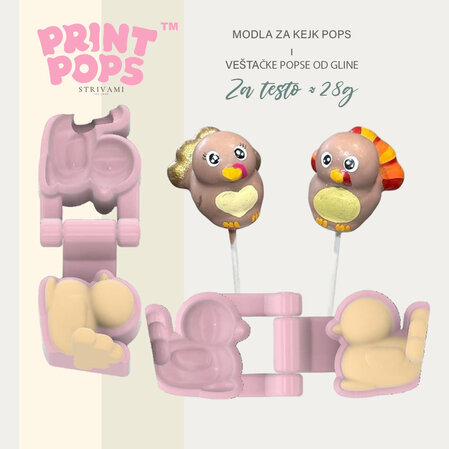 Print Pops™ - ĆURKA modla za cake popse